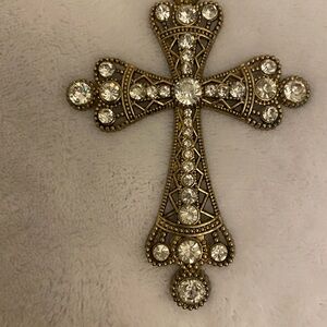 Gold and Silver Cross Pendant